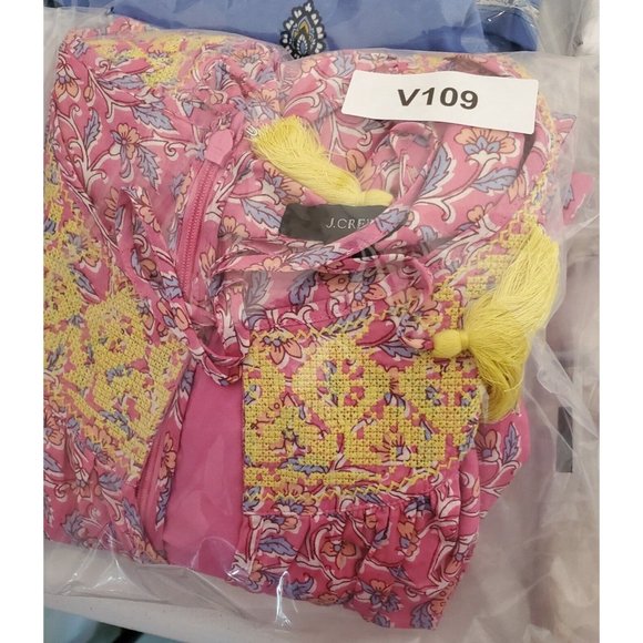 J Crew Womens Pink Floral Embroidered Tassel Romper Size 4 Long Sleeve Pockets - Picture 11 of 11